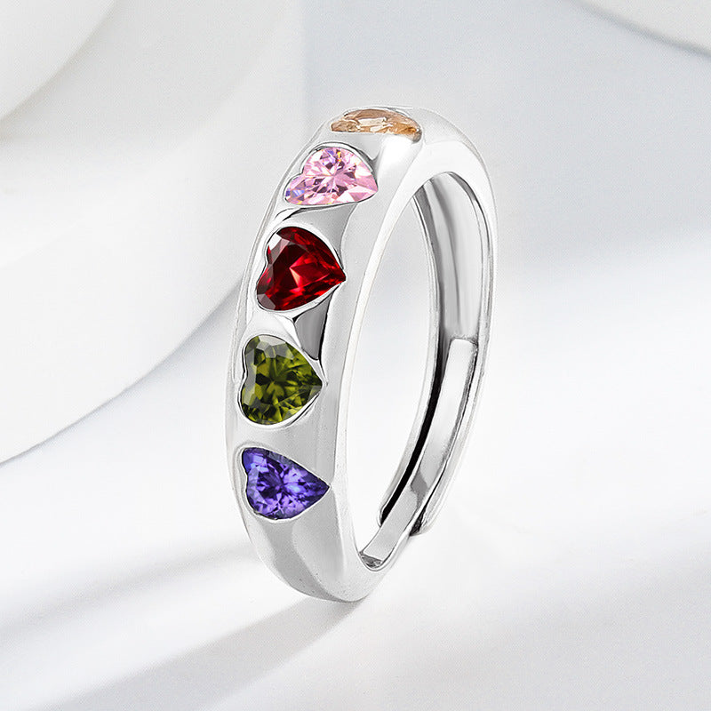 Zircon Copper-Inlaid Ring