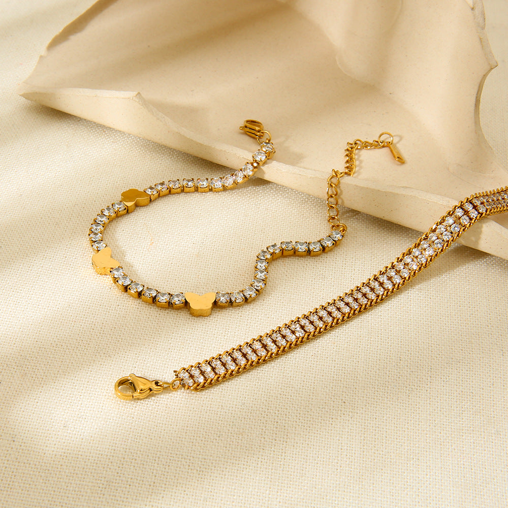 Crystal Zircon Flower Bracelet