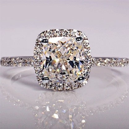 Ring White Gold Anillos