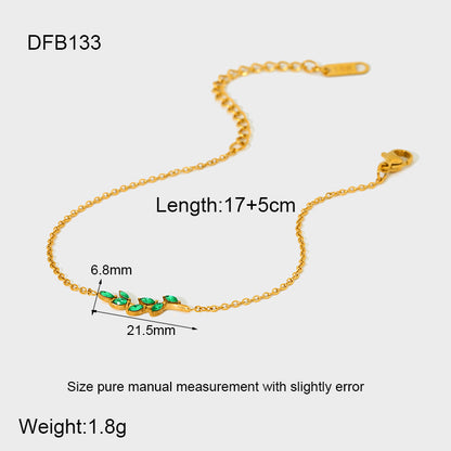 Crystal Zircon Flower Bracelet