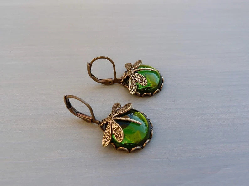 Hanging Dragonfly Earring