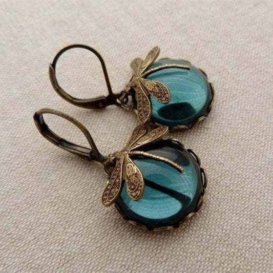 Hanging Dragonfly Earring