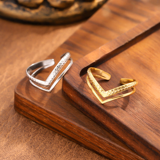 Fashion V-Shaped Ring