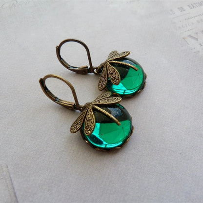 Hanging Dragonfly Earring