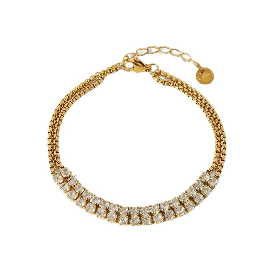 Crystal Zircon Flower Bracelet