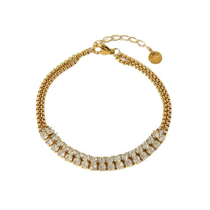 Crystal Zircon Flower Bracelet