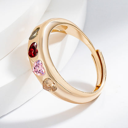 Zircon Copper-Inlaid Ring