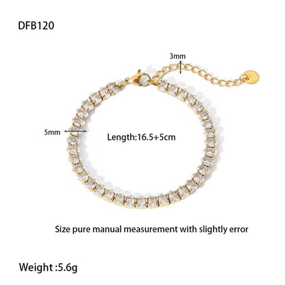 Crystal Zircon Flower Bracelet