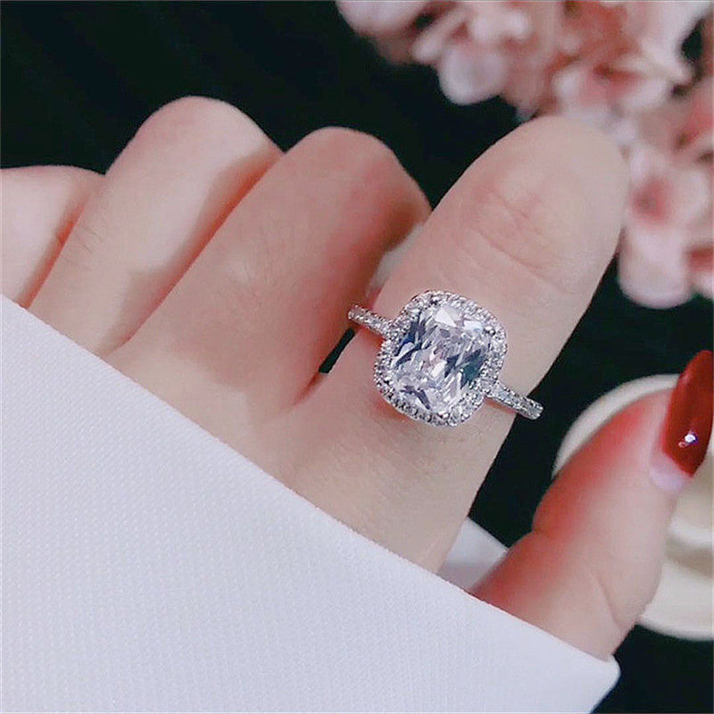 Ring White Gold Anillos