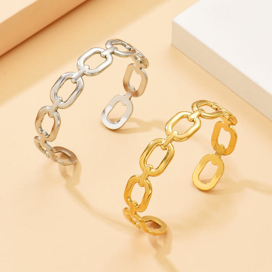 Hollow Square Chain Bracelet