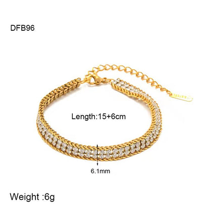 Crystal Zircon Flower Bracelet