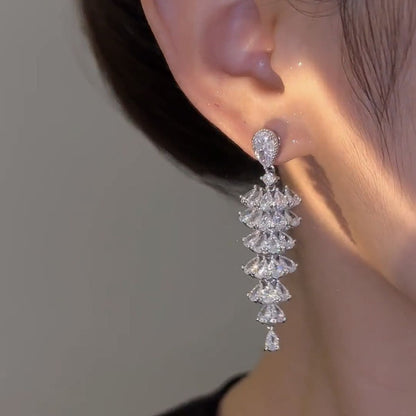 Sparkling Zircon Earrings