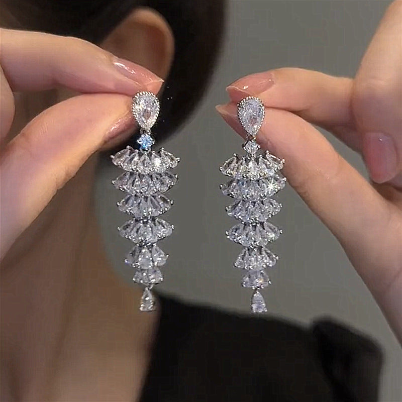 Sparkling Zircon Earrings