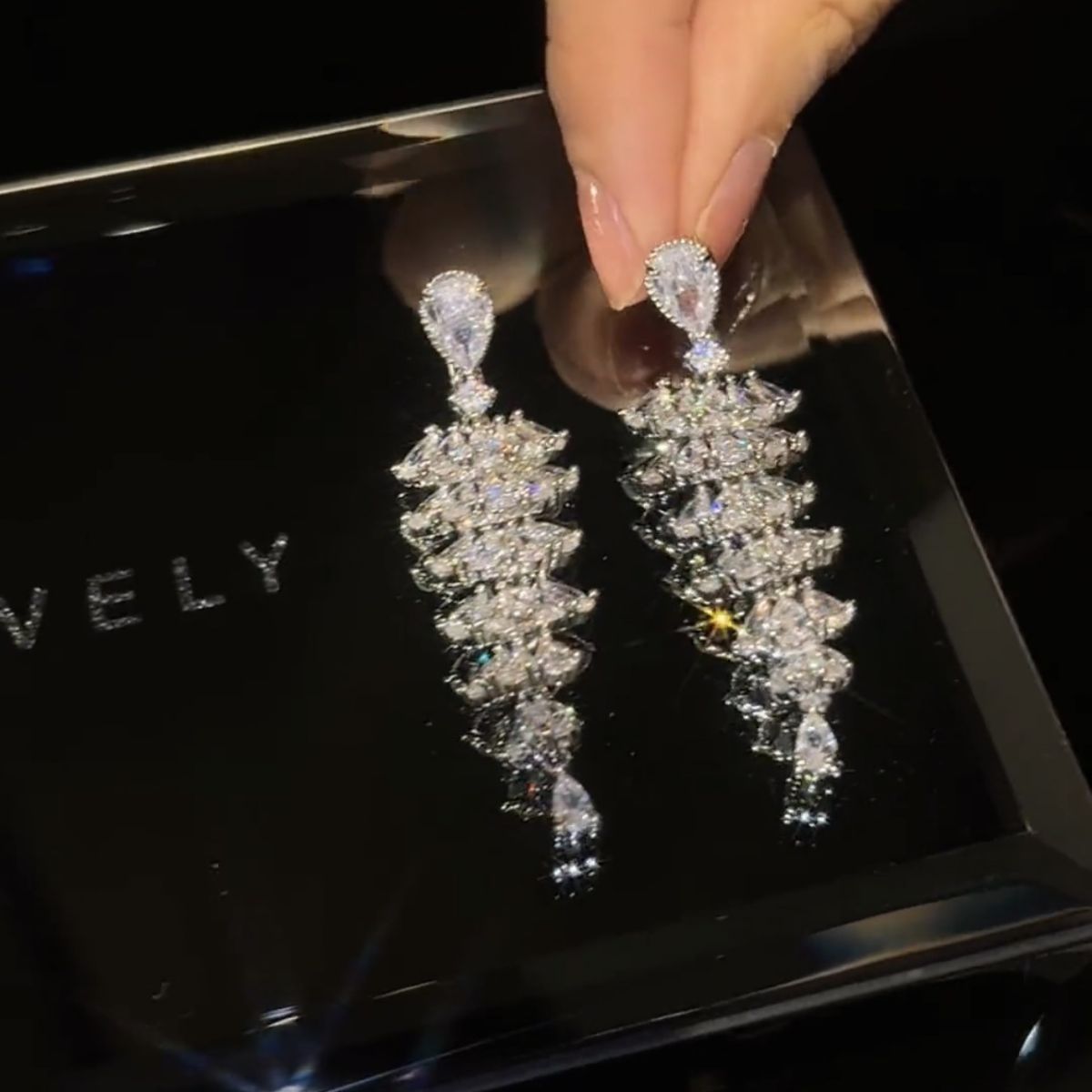 Sparkling Zircon Earrings